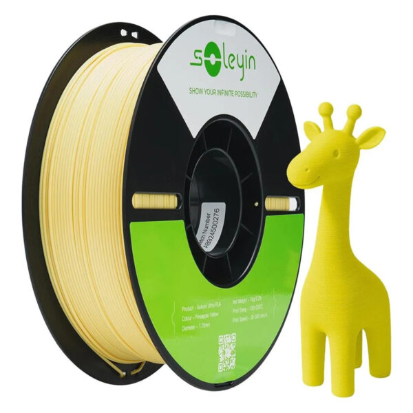 filamento Soleyin Ultra PLA amarillo Creality 300mm/s