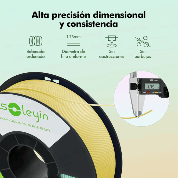 filamento Soleyin Ultra PLA impresión 3D alta velocidad
