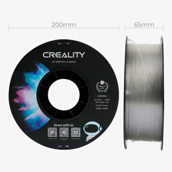 Cr petg Transparente 1 CR PETG 1.75mm Transparente 1kg